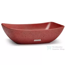   Svis Design mosdó 50 cm VIRGO HARDCORE - téglavörös, dekor nélkül, matt lakk UBX.VIRGO.HC.050.318.00.00.1