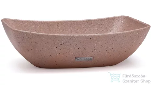 Svis Design mosdó 50 cm VIRGO HARDCORE - barna, dekor nélkül, matt lakk UBX.VIRGO.HC.050.408.00.00.1