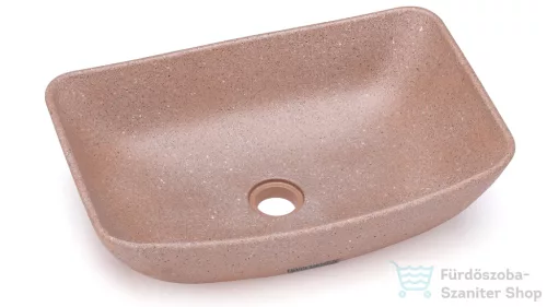 Svis Design mosdó 50 cm VIRGO HARDCORE - barna, dekor nélkül, matt lakk UBX.VIRGO.HC.050.408.00.00.1