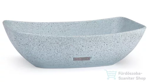 Svis Design mosdó 50 cm VIRGO HARDCORE - nagyon világos kobaltkék, dekor nélkül, matt lakk UBX.VIRGO.HC.050.501.00.00.1