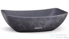 Svis Design mosdó 50 cm VIRGO HARDCORE - nagyon sötét szürke, dekor nélkül, matt lakk UBX.VIRGO.HC.050.915.00.00.1