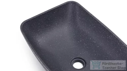 Svis Design mosdó 50 cm VIRGO HARDCORE - nagyon sötét szürke, dekor nélkül, matt lakk UBX.VIRGO.HC.050.915.00.00.1