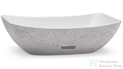 Svis Design mosdó 50 cm VIRGO SANDBLASTED - natúr, dekor nélkül, matt lakk UBX.VIRGO.SB.050.000.00.00.1