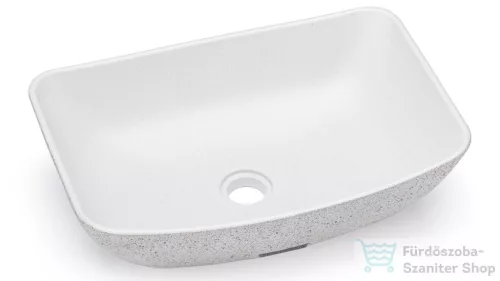 Svis Design mosdó 50 cm VIRGO SANDBLASTED - natúr, dekor nélkül, matt lakk UBX.VIRGO.SB.050.000.00.00.1