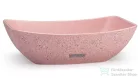 Svis Design mosdó 50 cm VIRGO SANDBLASTED - nagyon világos téglavörös, dekor nélkül, matt lakk UBX.VIRGO.SB.050.301.00.00.1