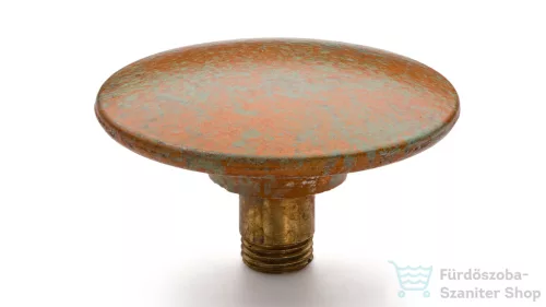 Svis Design csavaros kimeneti dugó 65 mm lefolyóhoz- SMOKED METAL, réz és zöld, félmatt lakk UBY.01.BC.065.000.MS.03.2