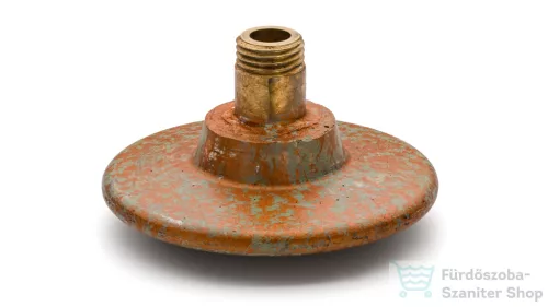 Svis Design csavaros kimeneti dugó 65 mm lefolyóhoz- SMOKED METAL, réz és zöld, félmatt lakk UBY.01.BC.065.000.MS.03.2