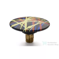   Svis Design csavaros kimeneti dugó 65 mm lefolyóhoz- PUNK, fekete, matt lakk UBY.01.BC.065.000.PU.03.1