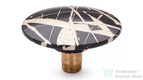 Svis Design csavaros kimeneti dugó 65 mm lefolyóhoz-  fekete és pezsgő, félmatt lakk UBY.01.BC.065.915.PU.04.2