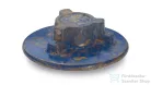 Svis Design zárókupak 65 mm lefolyóhoz- GRANITE, kék és okker, félmatt lakk UBY.02.BC.065.000.GR.02.2