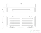 Omnires UNI 30x13 cm-es polc, szálcsiszolt grafit UN10331GR