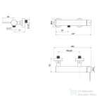 Sapho ULTRAMIX fali zuhany csaptelep, matt fekete/matt arany (UT011BG)