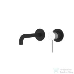   Sapho ULTRAMIX falba süllyesztett csaptelep, 20 cm-es kifolyócsővel, matt fekete/króm (UT018BC)