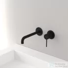 Sapho ULTRAMIX falba süllyesztett csaptelep, 20 cm-es kifolyócsővel, matt fekete (UT018B)
