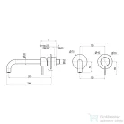 Sapho ULTRAMIX falba süllyesztett csaptelep, 20 cm-es kifolyócsővel, króm (UT018)