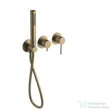   Sapho ULTRAMIX falba süllyesztett csaptelep, zuhanyszettel, 2-irányú, matt arany (UT045G)