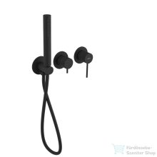   Sapho ULTRASAN falba süllyesztett csaptelep, zuhanyszettel, 2-irányú, matt fekete (UT045VB)