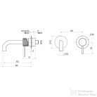 Sapho ULTRASAN falba süllyesztett csaptelep, 16 cm-es kifolyócsővel, króm (UT118V)