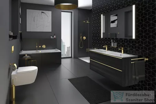 Duravit gégecső csatlakozós zuhanytartó, polírozott arany hatású UV0630009034
