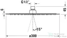 Duravit 30 cm-es kerek fejzuhany, matt fekete UV0660020046