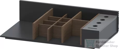 Duravit 866 mm fiókrendező szifonkivágás nélkül,bal oldal,American Walnut Solid Wood UV9811L7777