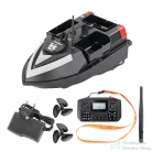 Leziter Etetőhajó V6 GPS 3 tartályos hátra és oldalkidobós fekete V6-3K-B-G1