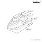 Leziter Etetőhajó V6 GPS 3 tartályos hátra és oldalkidobós fekete V6-3K-B-G1