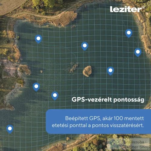 Leziter Etetőhajó V6 GPS 3 tartályos hátra és oldalkidobós fekete V6-3K-B-G1