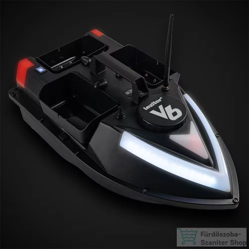 Leziter Etetőhajó V6 GPS 3 tartályos hátra és oldalkidobós fekete V6-3K-B-G1