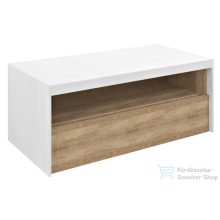   Sapho VIERA mosdótartó szekrény, 100x44x50cm, matt fehér/Alabama tölgy (VA100-2222)