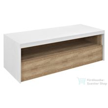   Sapho VIERA mosdótartó szekrény, 120x44x50cm, matt fehér/Alabama tölgy (VA120-2222)