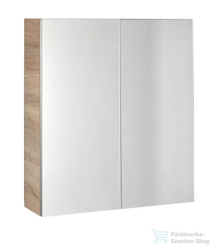 AQUALINE VEGA tükrösszekrény, 60x70x18cm, platinatölgy VG860