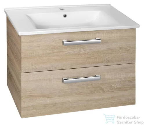 AQUALINE VEGA mosdótartó szekrény, 2 fiók, 72x57,6x43,8cm, platinatölgy VG873