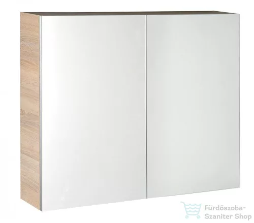 AQUALINE VEGA tükrösszekrény, 80x70x18cm, platinatölgy VG880