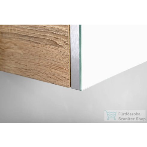 AQUALINE VEGA tükrösszekrény, 80x70x18cm, platinatölgy VG880