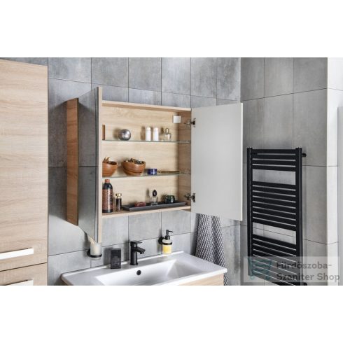 AQUALINE VEGA tükrösszekrény, 80x70x18cm, platinatölgy VG880