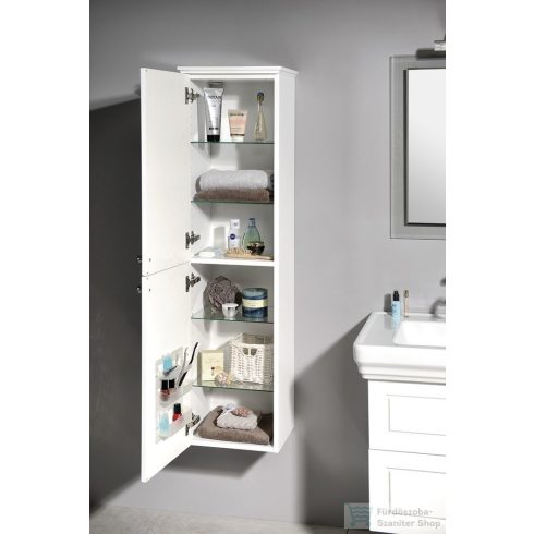 Sapho VIOLETA Állószekrény, bal, 35x140x30cm, selyemfényű fehér (VI160-3131)