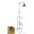 Sapho VIENNA zuhanyoszlop csapteleppel és szappantartóval, fej- és kézizuhannal, bronz VO139BR