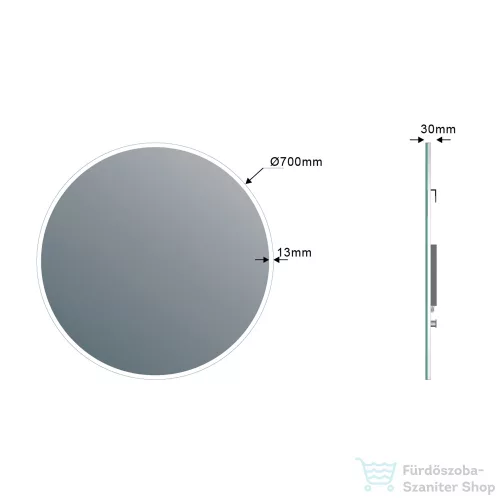 Sapho VISO tükör LED világítással, átm:700mm (VS070)