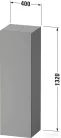 Duravit VITRIUM 132x40x36,3 cm-es 1 ajtós magas szekrény, jobbos, matt olajkék VT1178RHAHA0000