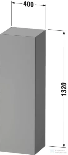 Duravit VITRIUM 132x40x36,3 cm-es 1 ajtós magas szekrény, jobbos, matt bizánci kék VT1178RHBHB0000