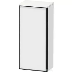   Duravit VITRIUM 89,9x40x26,2 cm-es 1 ajtós magas szekrény grafit színű fogantyúval, balos, matt fehér/grafit VT1355L1818000G