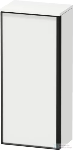 Duravit VITRIUM 89,9x40x26,2 cm-es 1 ajtós magas szekrény grafit színű fogantyúval, balos, matt fehér/grafit VT1355L1818000G