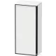 Duravit VITRIUM 89,9x40x26,2 cm-es 1 ajtós magas szekrény grafit színű fogantyúval, balos, matt fehér/grafit VT1355L1818000G