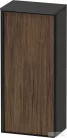 Duravit VITRIUM 89,9x40x26,2 cm-es 1 ajtós magas szekrény grafit színű fogantyúval, jobbos, matt grafit/sötét dió VT1355R2149000G