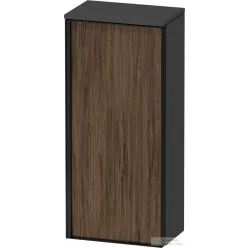   Duravit VITRIUM 89,9x40x26,2 cm-es 1 ajtós magas szekrény grafit színű fogantyúval, jobbos, matt grafit/sötét dió VT1355R2149000G