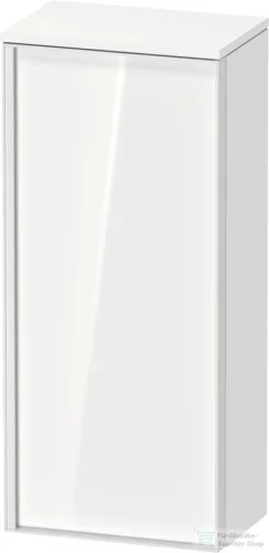 Duravit VITRIUM 89,9x40x26,2 cm-es 1 ajtós magas szekrény fehér színű fogantyúval, jobbos, matt/fényes fehér VT1355R2218000W