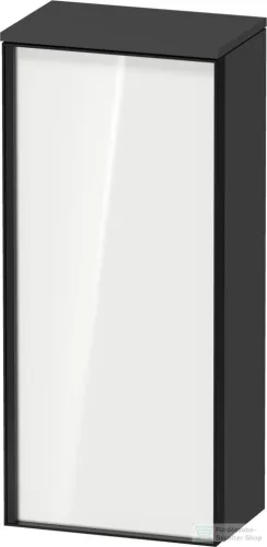 Duravit VITRIUM 89,9x40x26,2 cm-es 1 ajtós magas szekrény grafit színű fogantyúval, jobbos, matt grafit/fényes fehér VT1355R2249000G