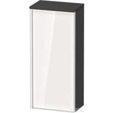   Duravit VITRIUM 89,9x40x26,2 cm-es 1 ajtós magas szekrény fehér színű fogantyúval, jobbos, matt grafit/fényes fehér VT1355R2249000W