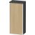 Duravit VITRIUM 89,9x40x26,2 cm-es 1 ajtós magas szekrény fehér színű fogantyúval, jobbos, matt grafit/natúr tölgy VT1355R3049000W